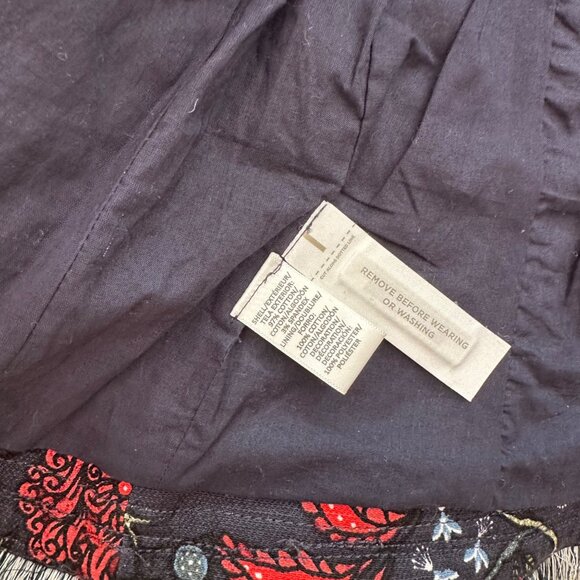 Loft Primavera Strawberry Floral Fringe Open Front Blazer Womens 6 Petite NEW - Picture 4 of 6